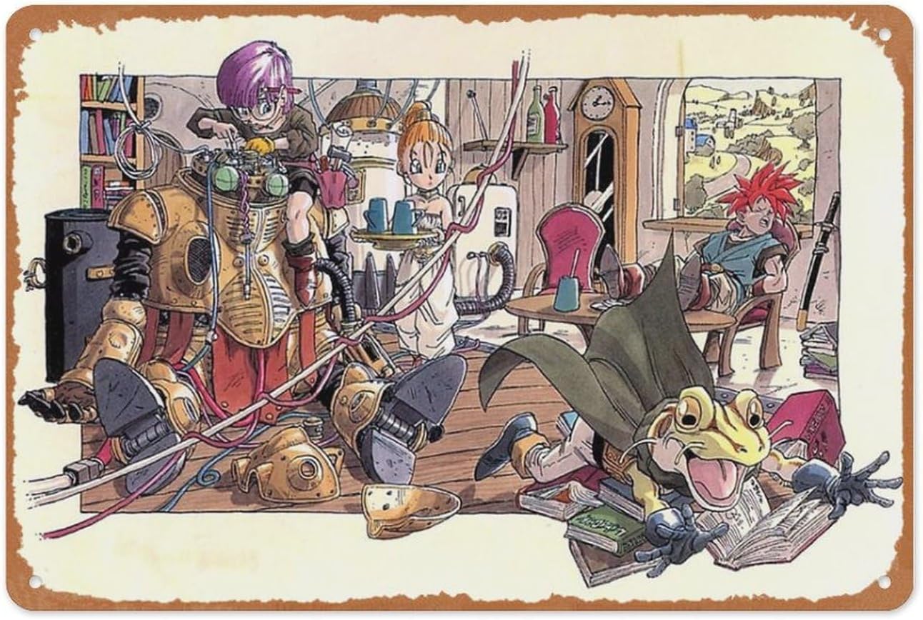 Gaming Console In - Retro-Spiel Metallschild - Chrono Trigger Video-Wandkunst