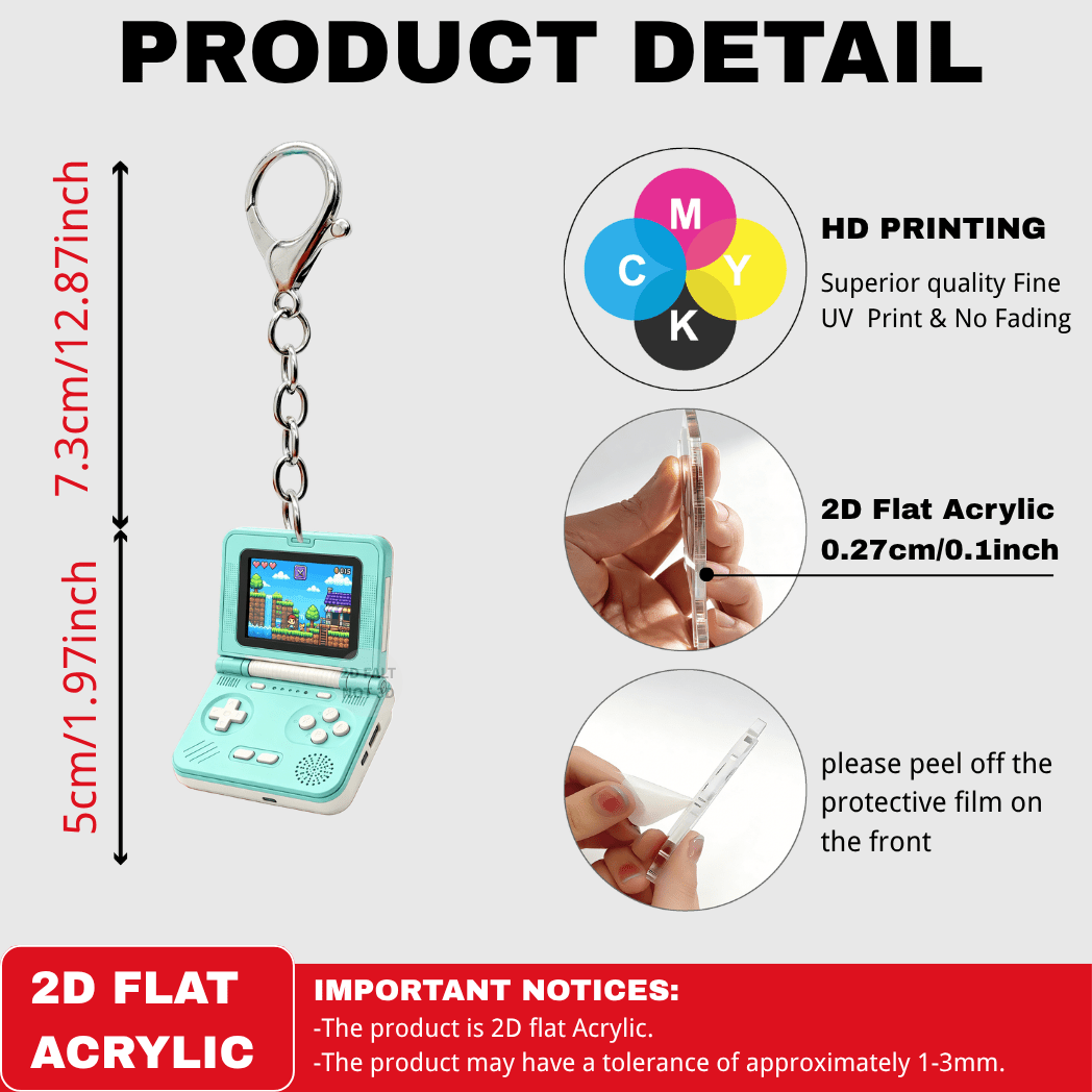 2D Flip Retro Handheld-Spielko – Gaming Console Keychain Bewertung und Preis